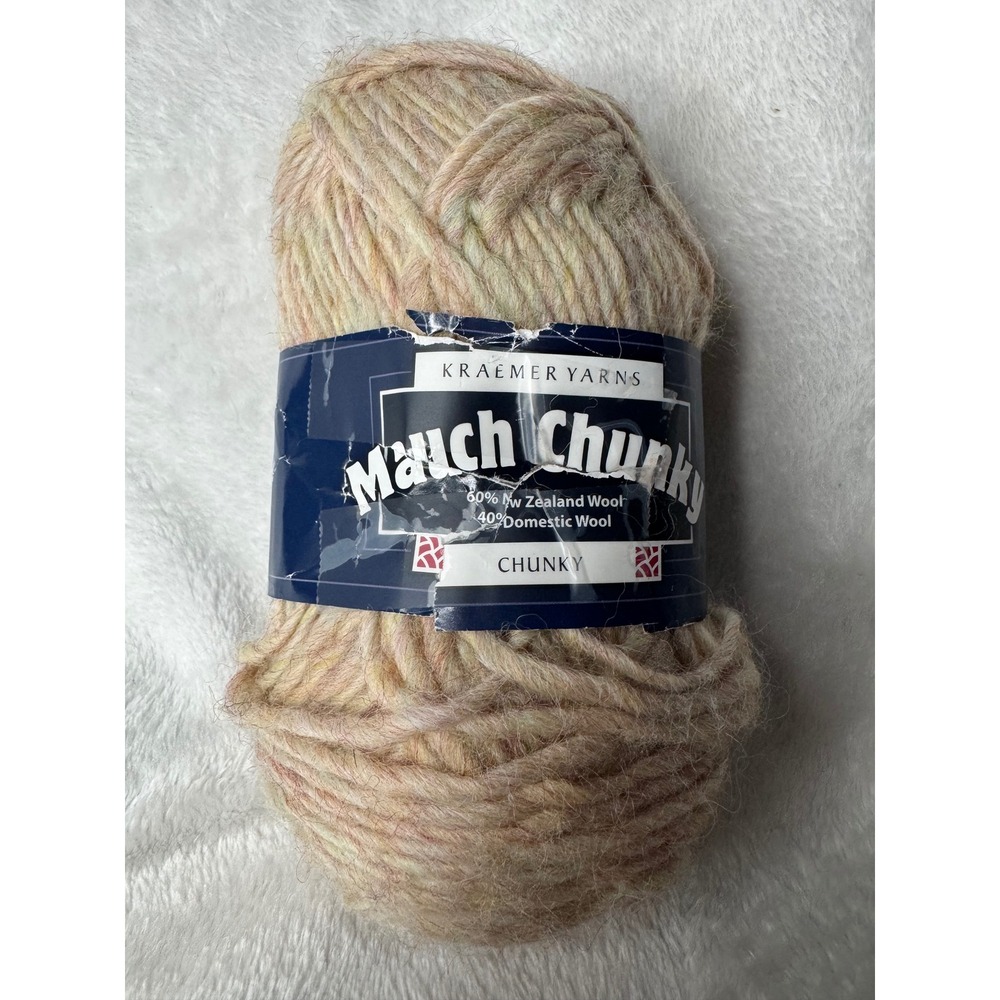 Kraemer Yarns Mauch Chunky Yarn Jelly Bean #Y1027 Knitting Crochet‎ 60% Wool